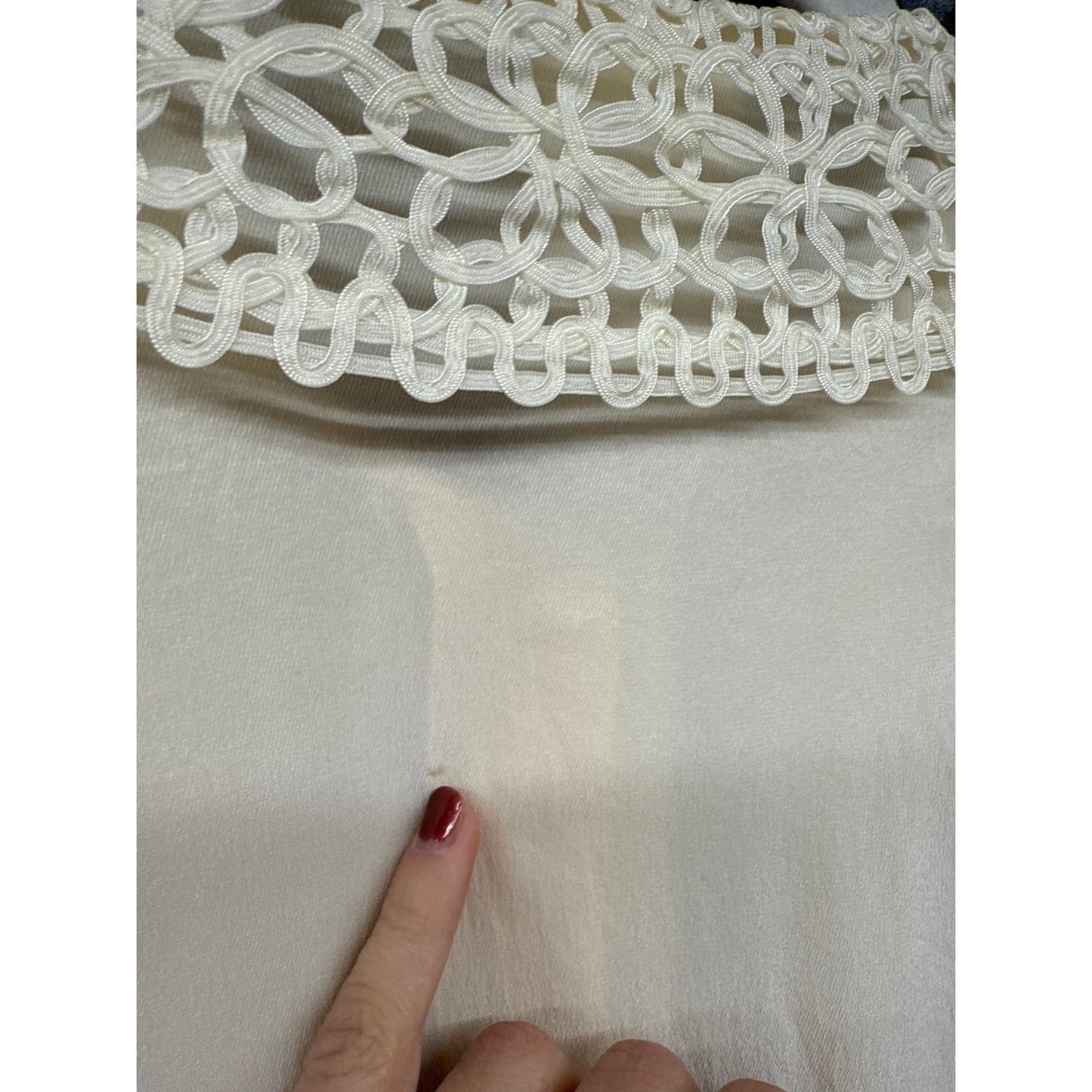 Laura Ashley Cream Sheer Top Collared Vintage Silk Sweet Coquette Timeless Lace