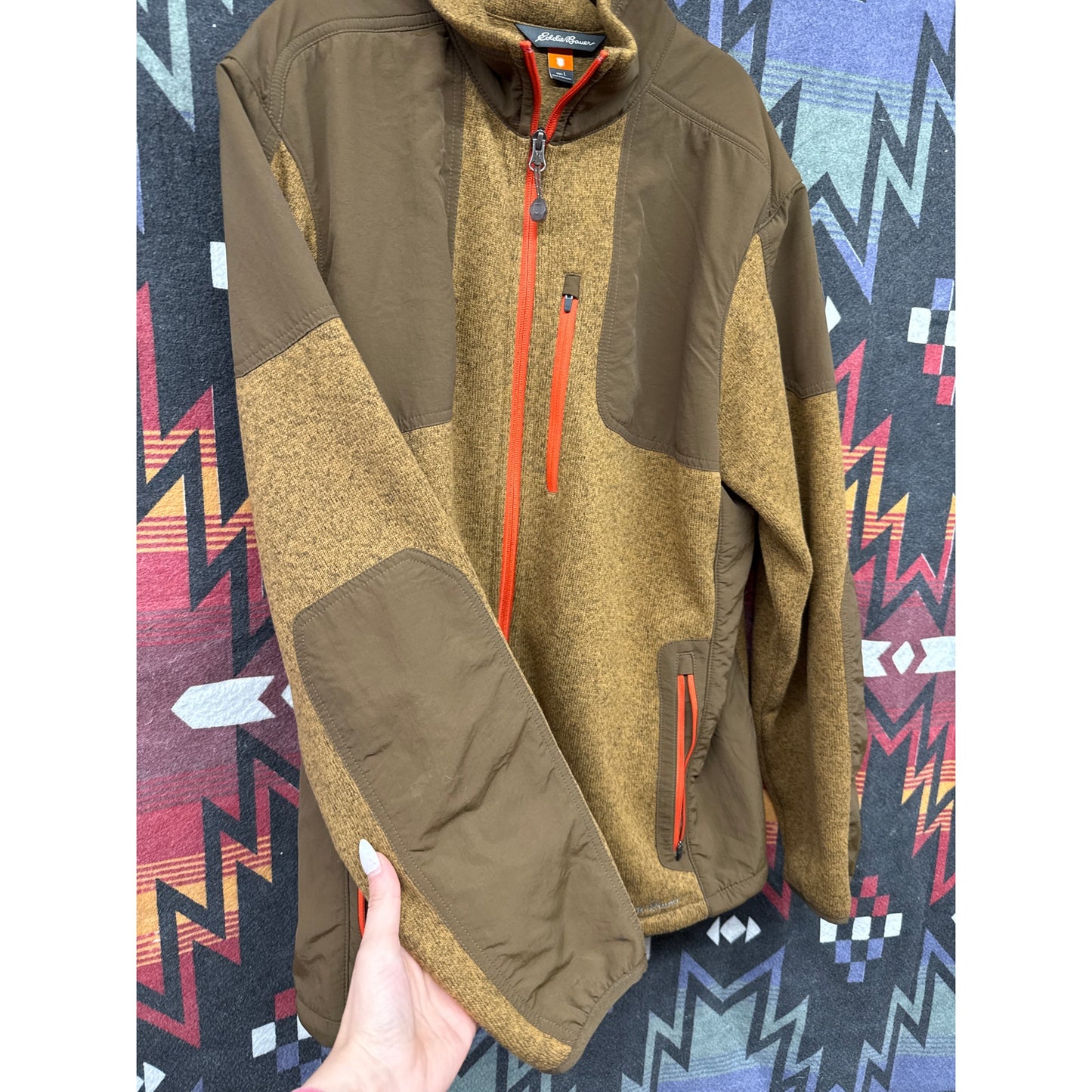 Eddie Bauer Men's Nylon Colorblock Outdoor Large Jacket Camping Hike Kayak Hunt