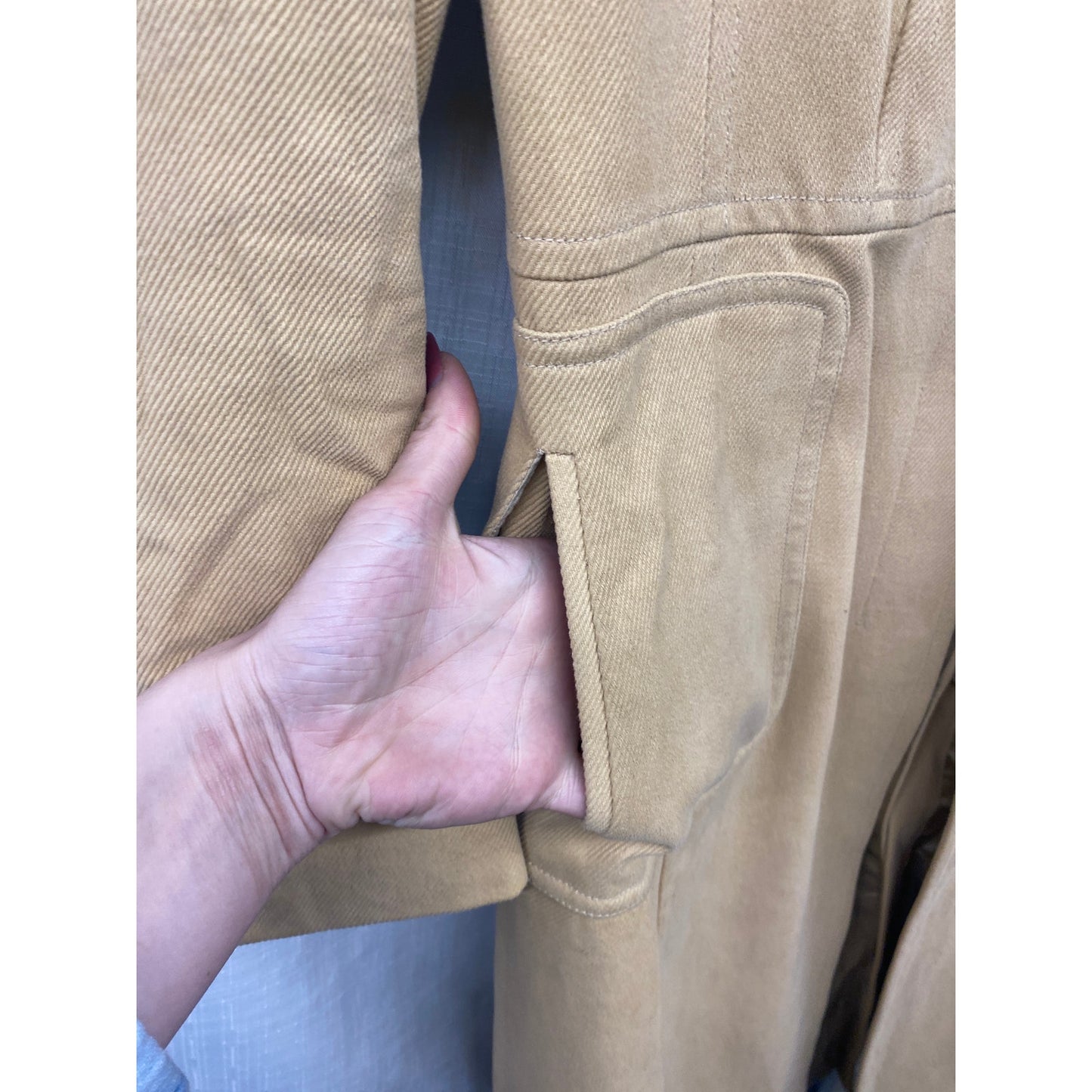 J. Crew Women's Tan Beige 6 Long Trench Coat All Seasons Cotton