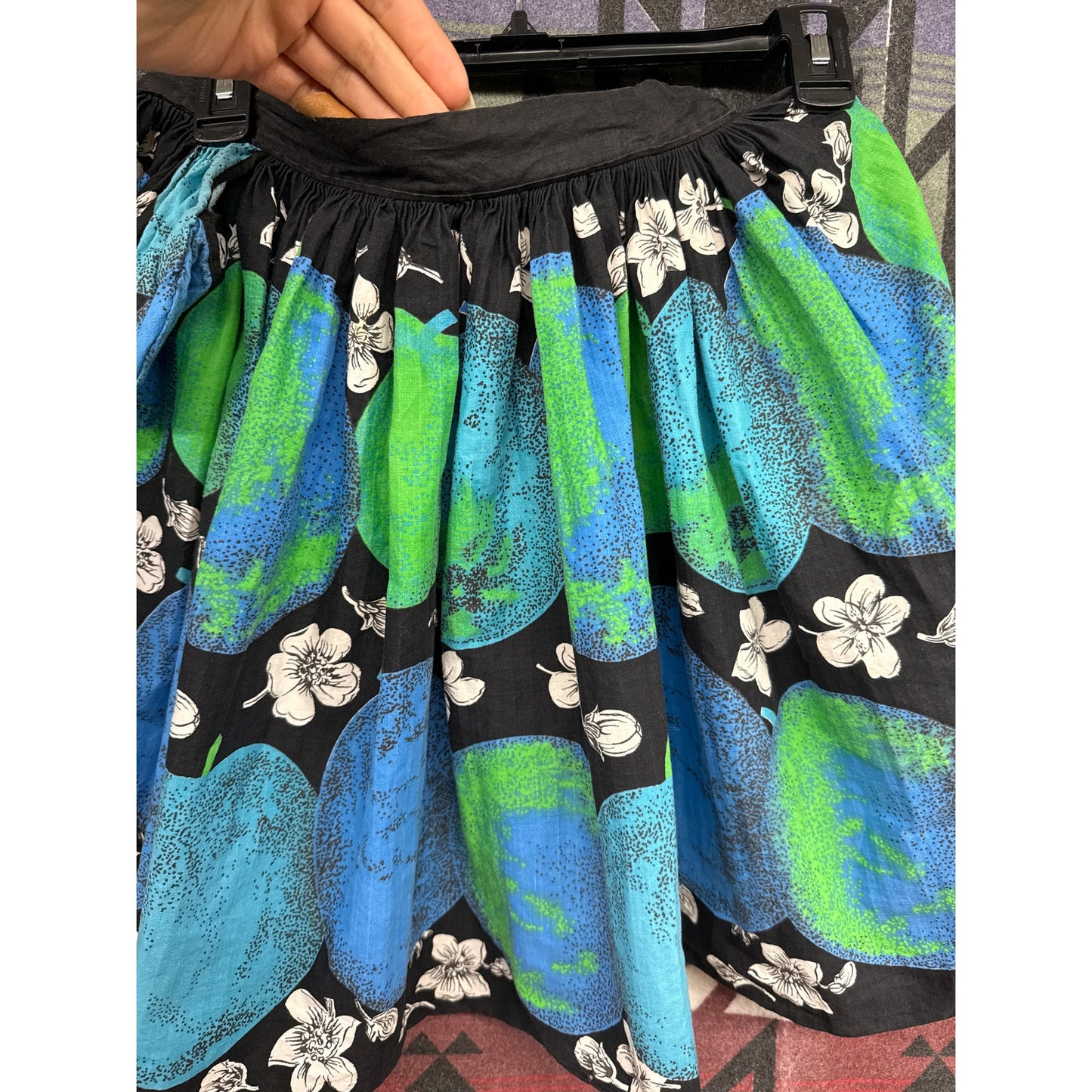 Vintage 50s Blueberry Apron Floral