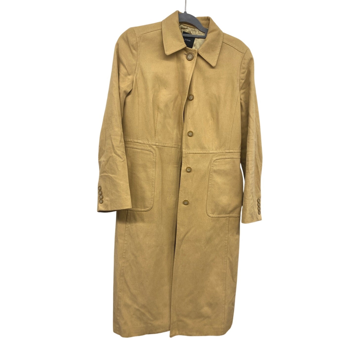 J. Crew Women's Tan Beige 6 Long Trench Coat All Seasons Cotton
