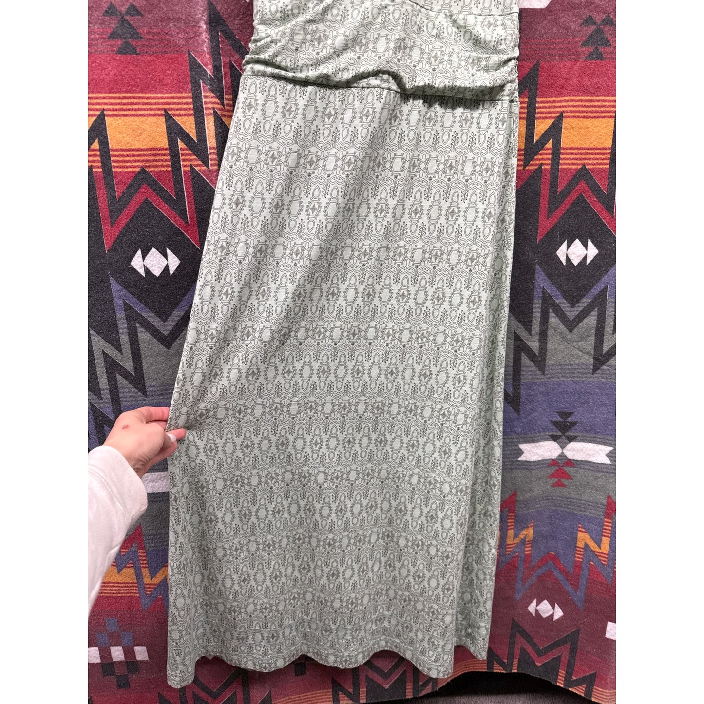 Toad & Co Long Island Print Sleeveless Maxi Nursing Outdoor Crunchy Dress Small