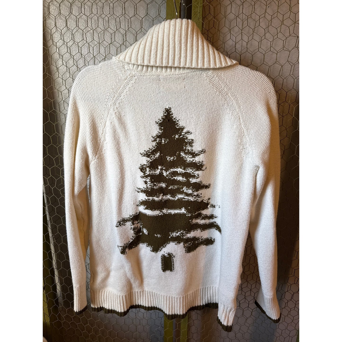 Anthropologie Nature Organic Earth Cardigan, Evergreen, NWOT, Women's Medium