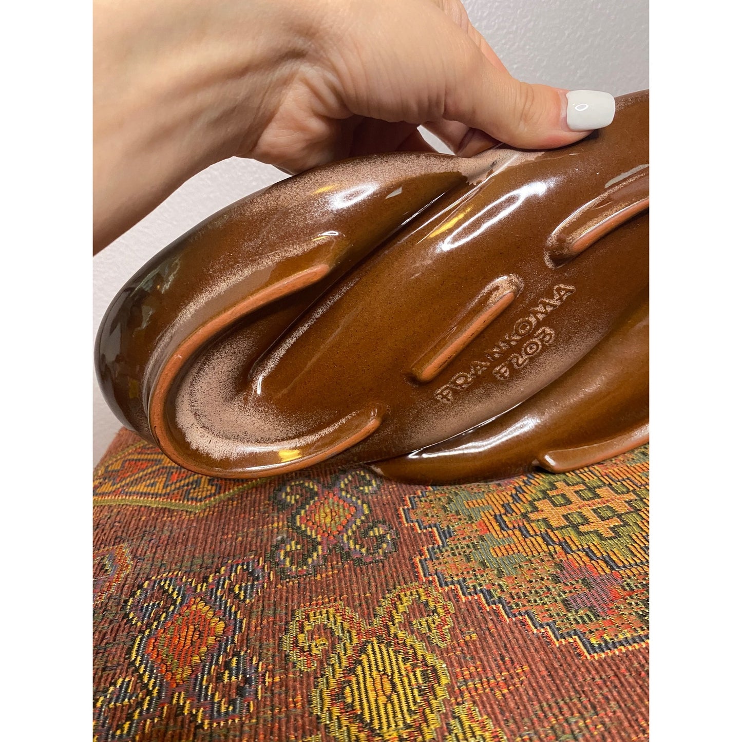 1950s VINTAGE Frankoma 203 MCM Pottery Ashtray
