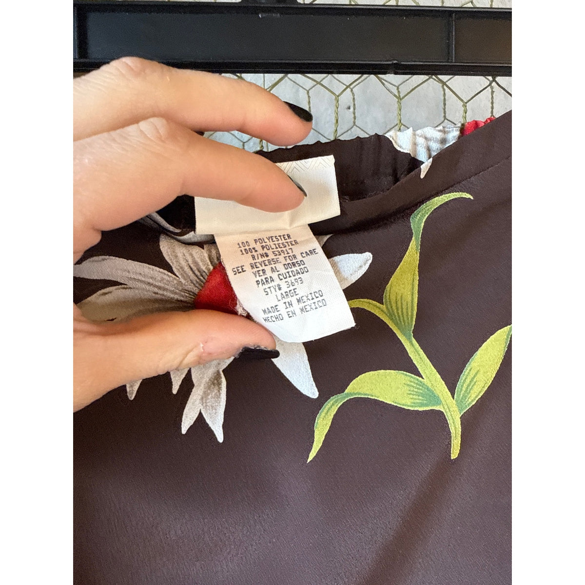 Y2K Vintage Kathy Ireland Brown Skirt Large Daisy 90s Friends Phoebe Boho Hippie