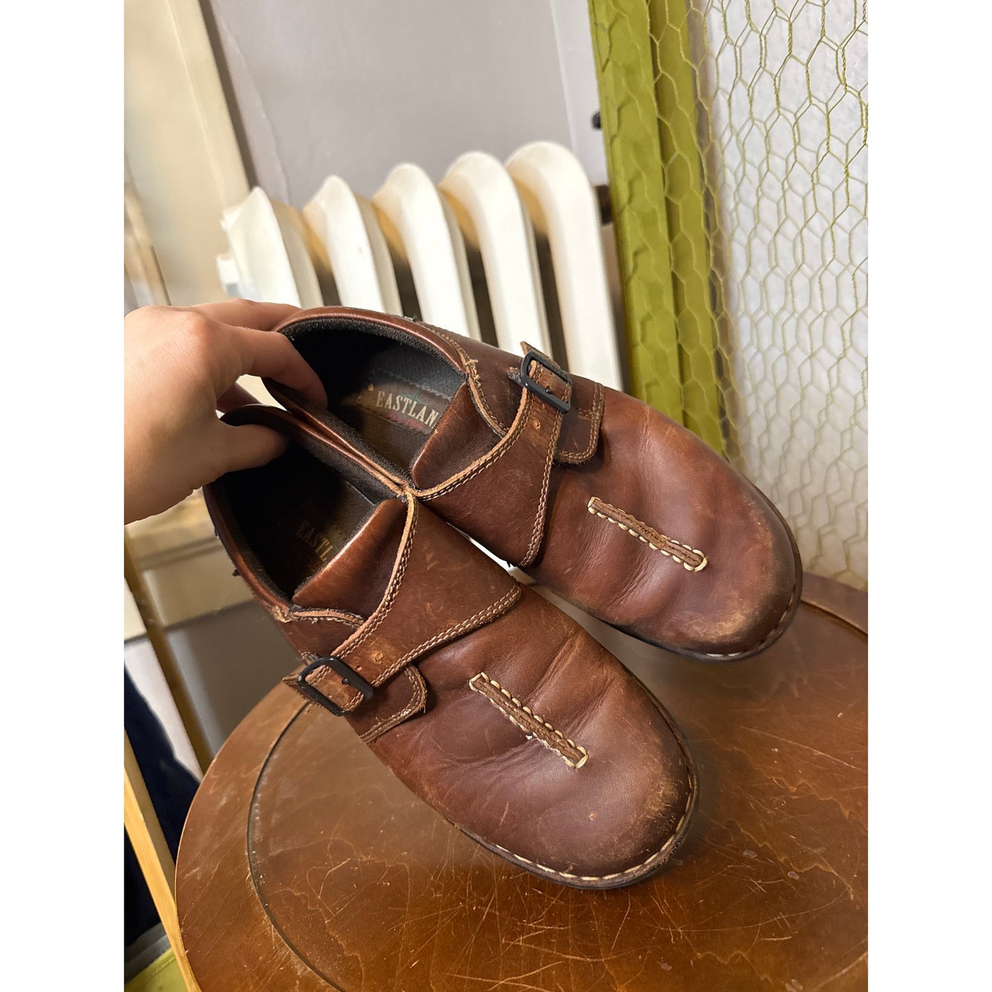 Eastland Women's Syracuse Chunky Buckle Loafers 9W Leather 3166