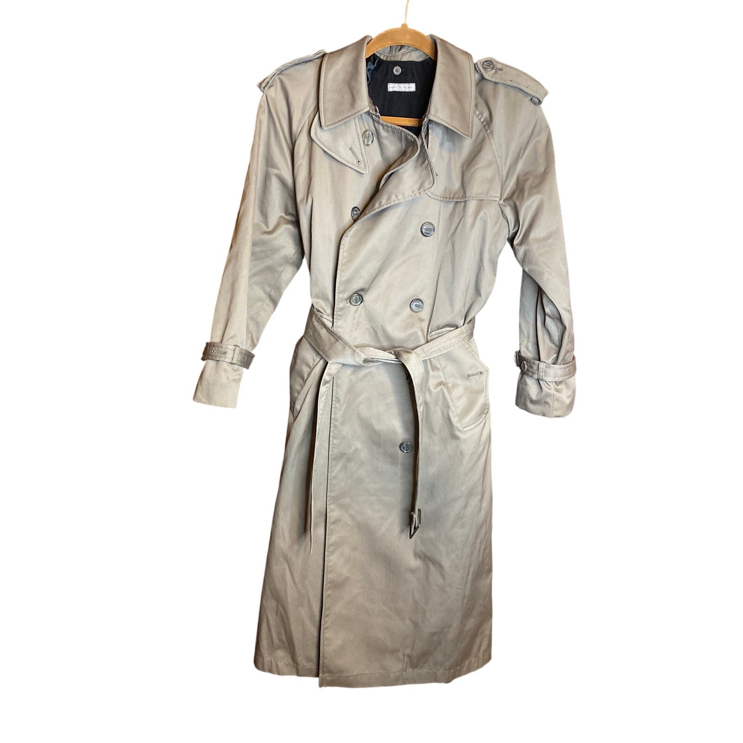 Vintage Worthington Beige Polish Luxury Lined Trench Coat 6P