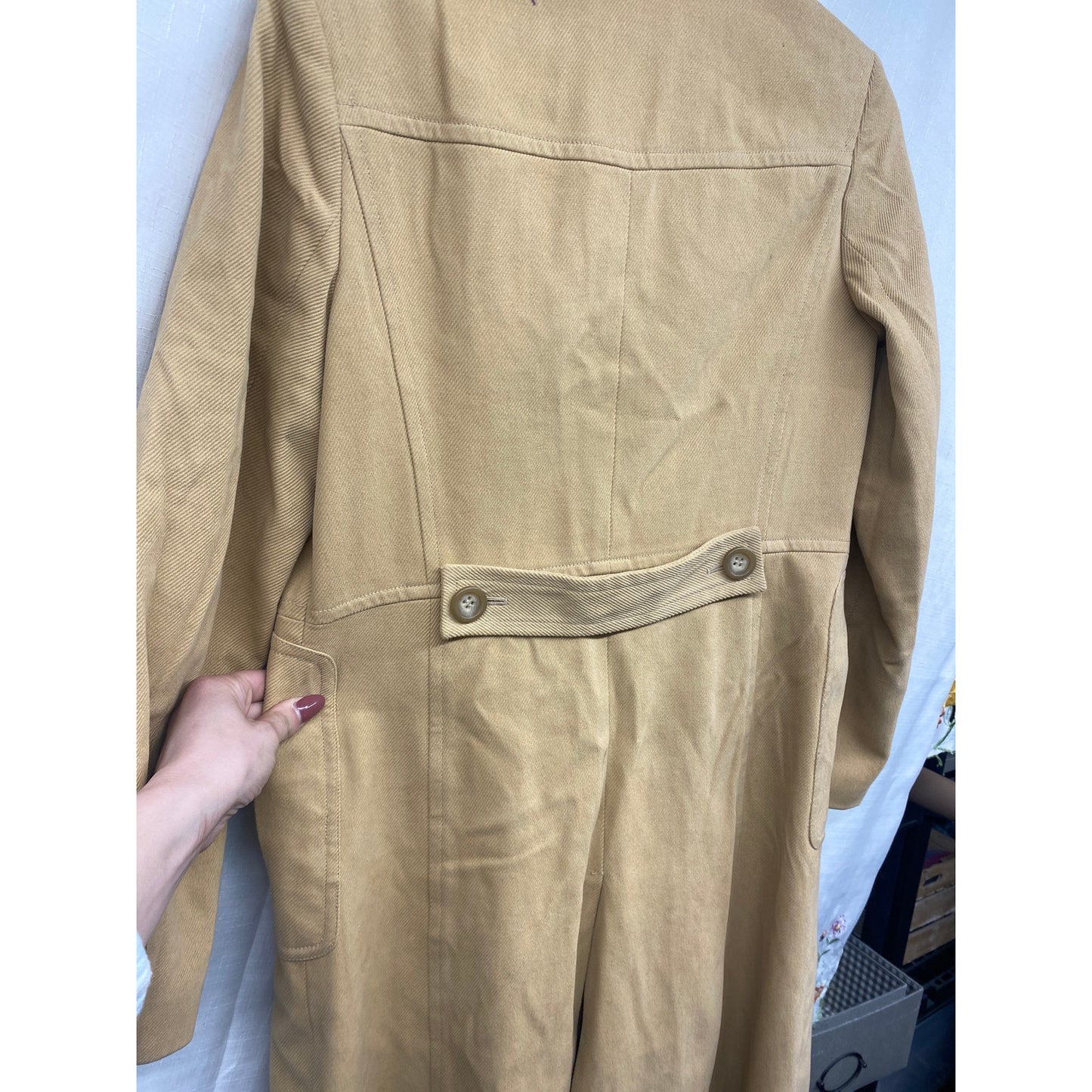 J. Crew Women's Tan Beige 6 Long Trench Coat All Seasons Cotton