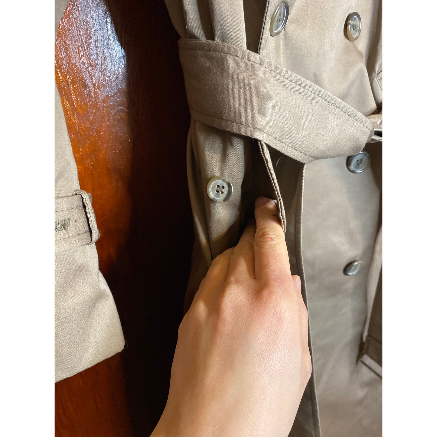 Vintage Worthington Beige Polish Luxury Lined Trench Coat 6P