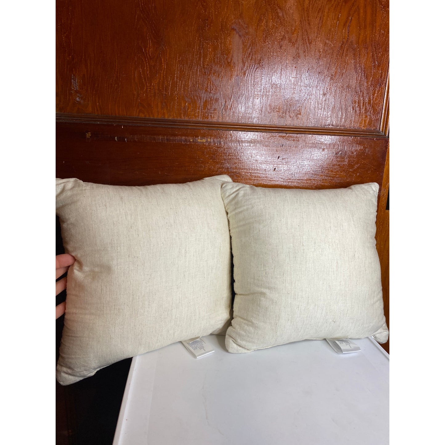 2 Small Fall Mushroom Beaded Accent Pillows