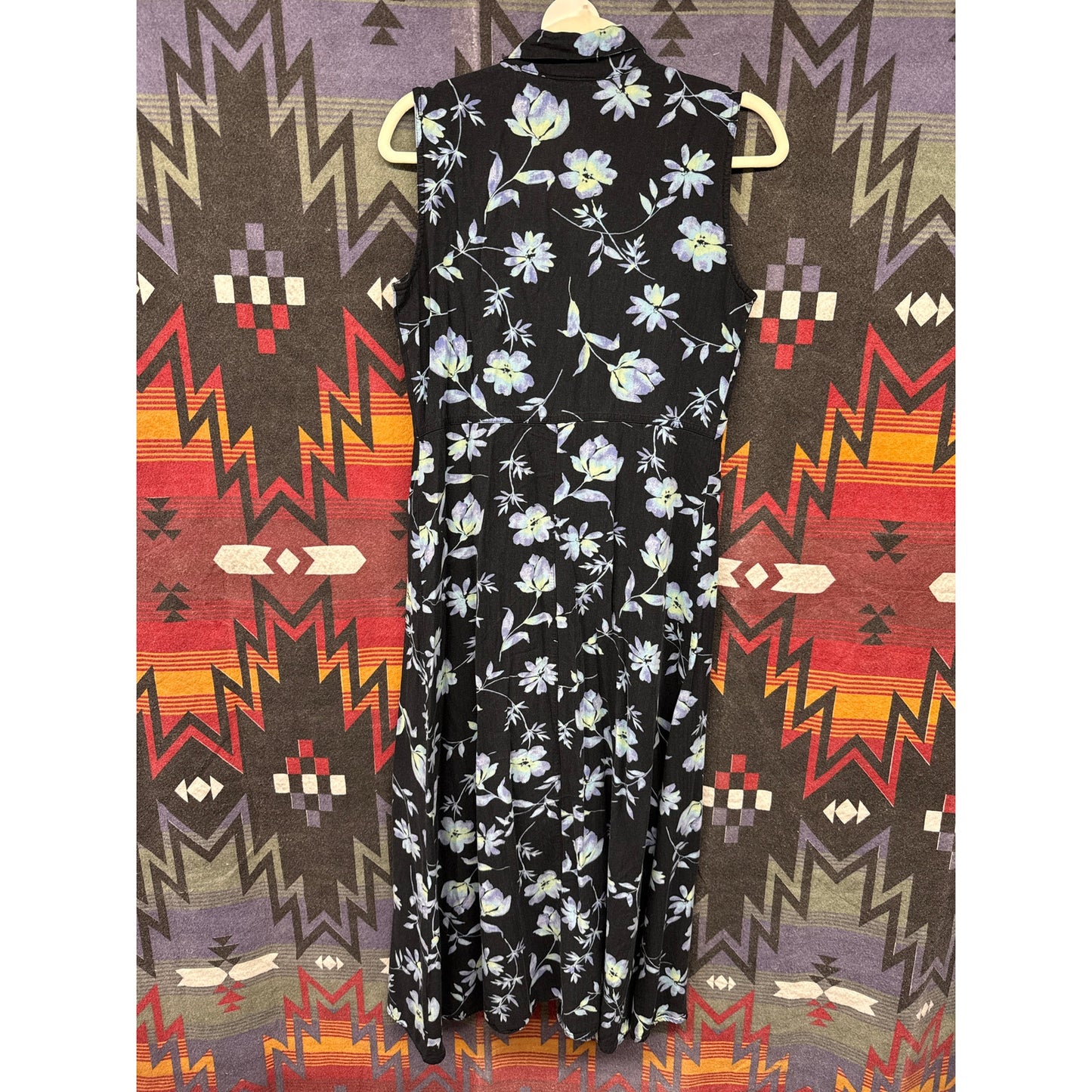 Original Island Sport Women Floral Hawaiian Lightweight Beach 10 Sundress Black
