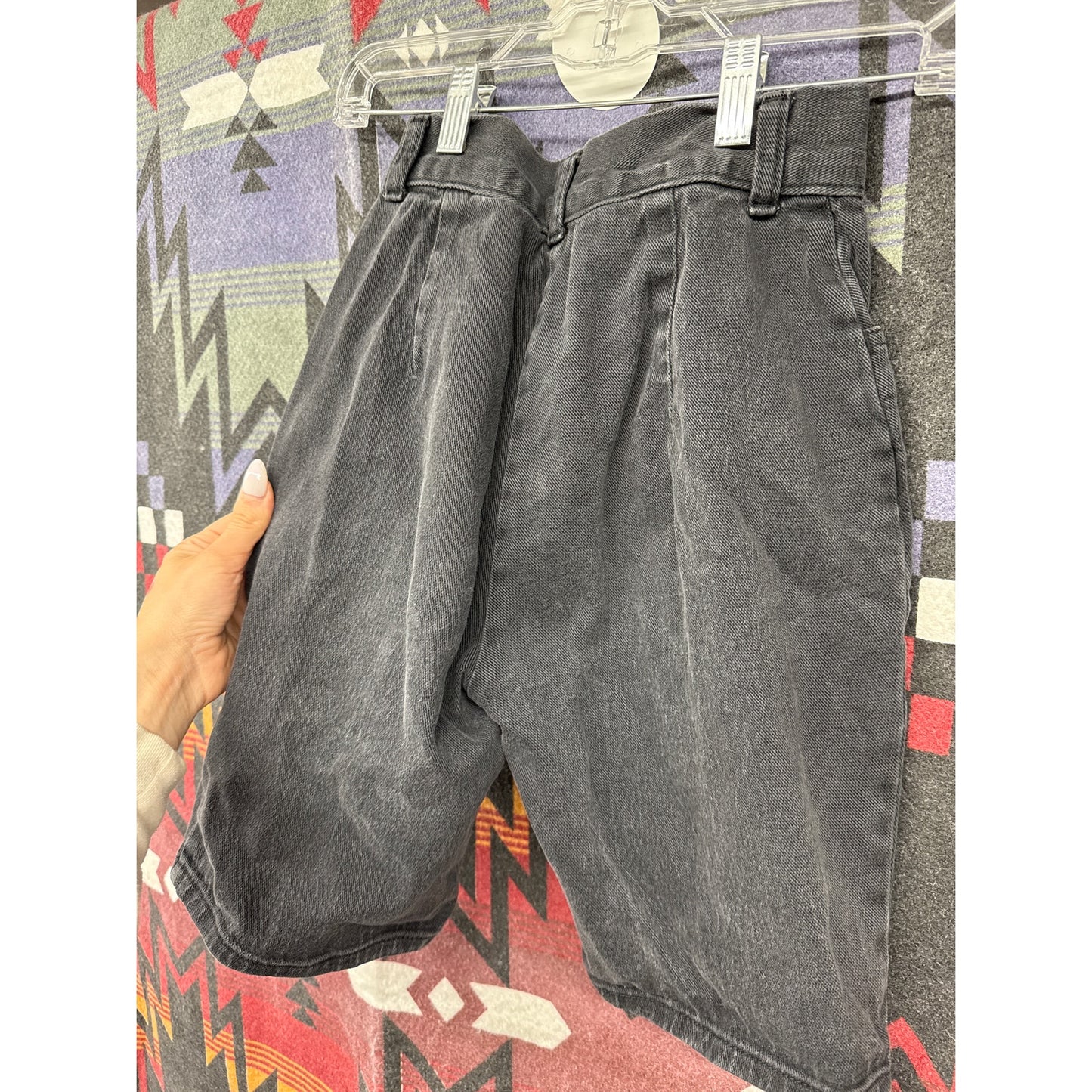 Vintage 90s Y2K Unisex Masc Black XS Shorts Grunge Emo Goth Gorpcore