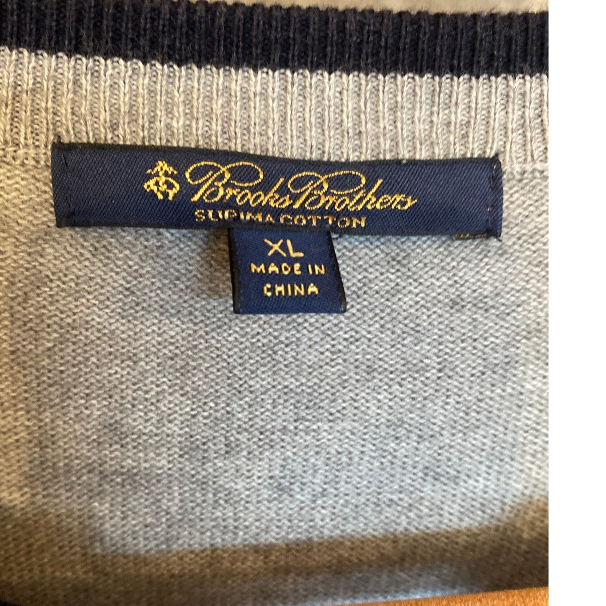 Brooks Brothers Women's Academic Workwear Cotton Striped Gray Cardigan XL