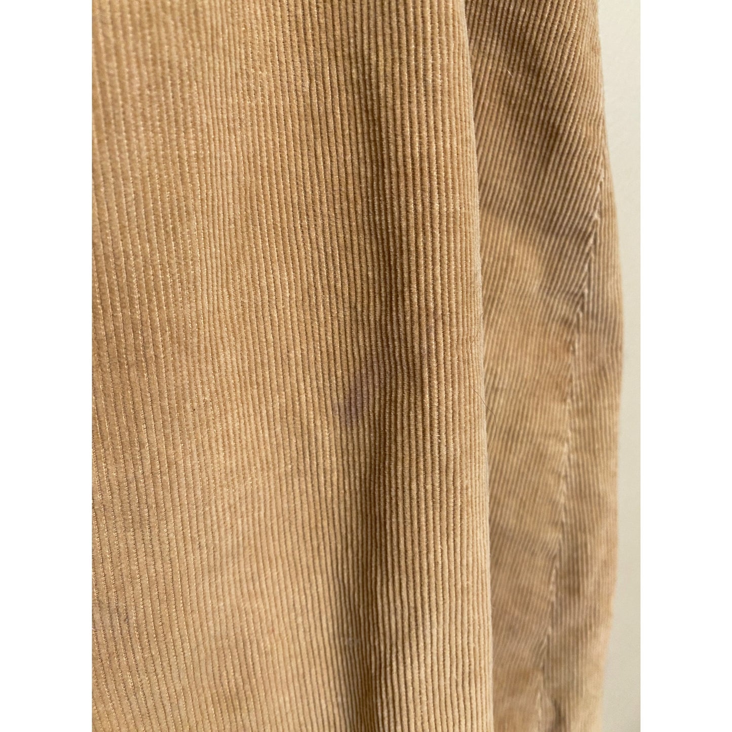70s Sassoon Paris Small Dress Midi Corduroy Beige Button Front Boho