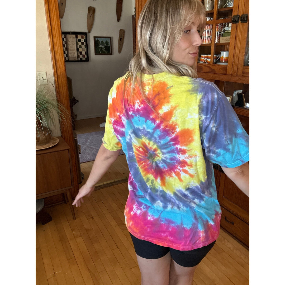 Vintage XL Tie Dye T Shirt Summer Hippie Grateful Dead Summer Buffet Woodstock