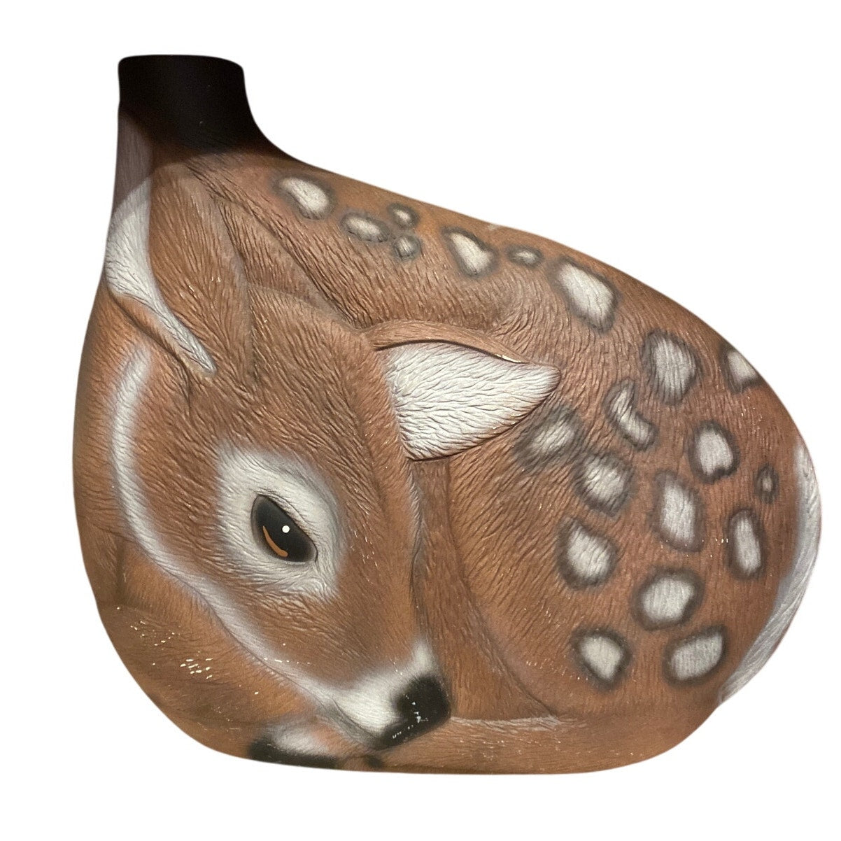 70s Vintage Nature Fawn White Tail Deer Whimsy Cabin Cottage Vase