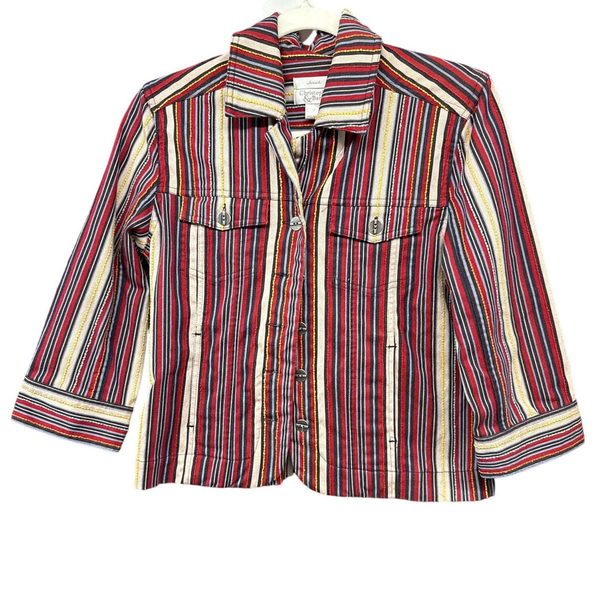 Vintage Christopher & Banks Women Cotton Lightweight Small Jacket Western Rodeo