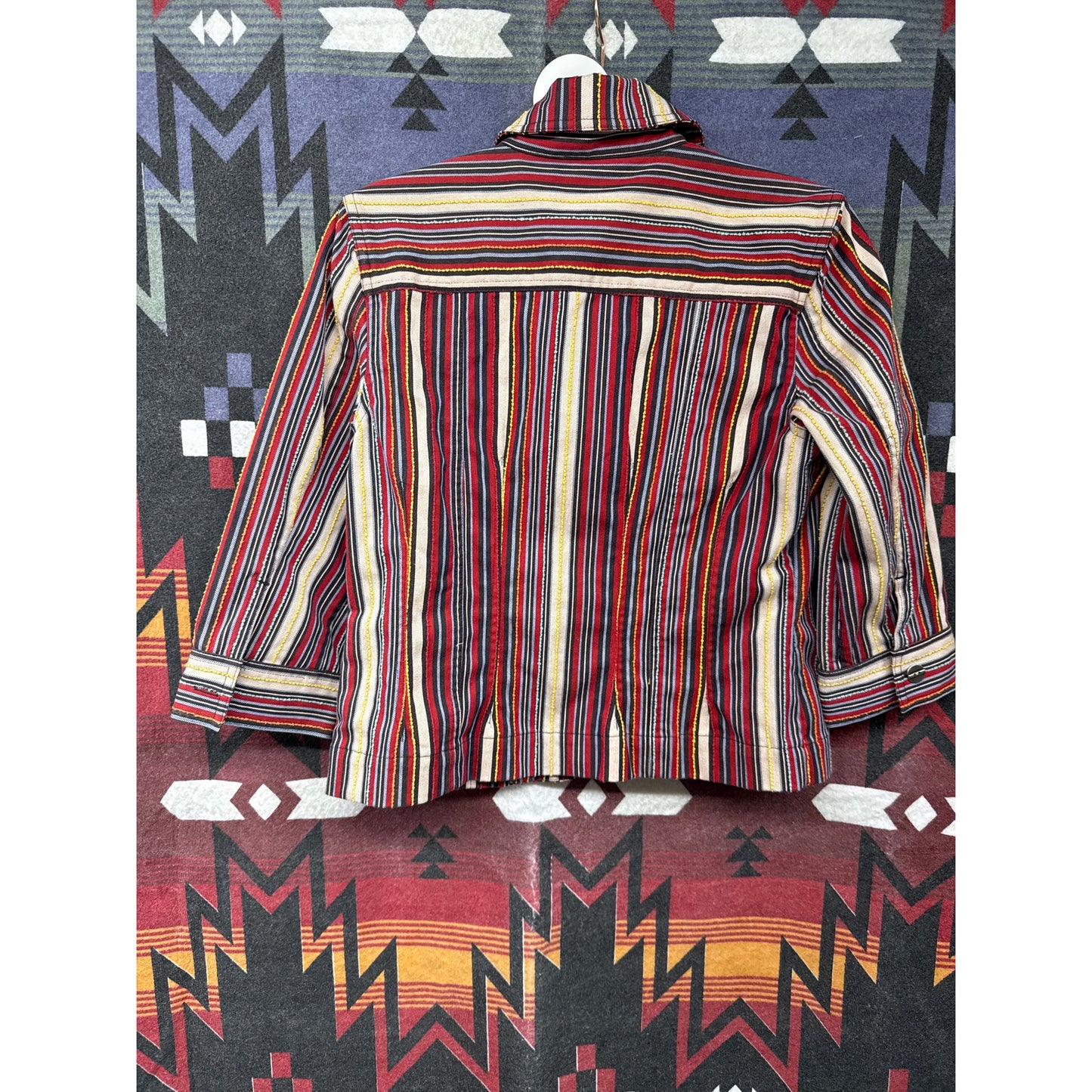 Vintage Christopher & Banks Women Cotton Lightweight Small Jacket Western Rodeo