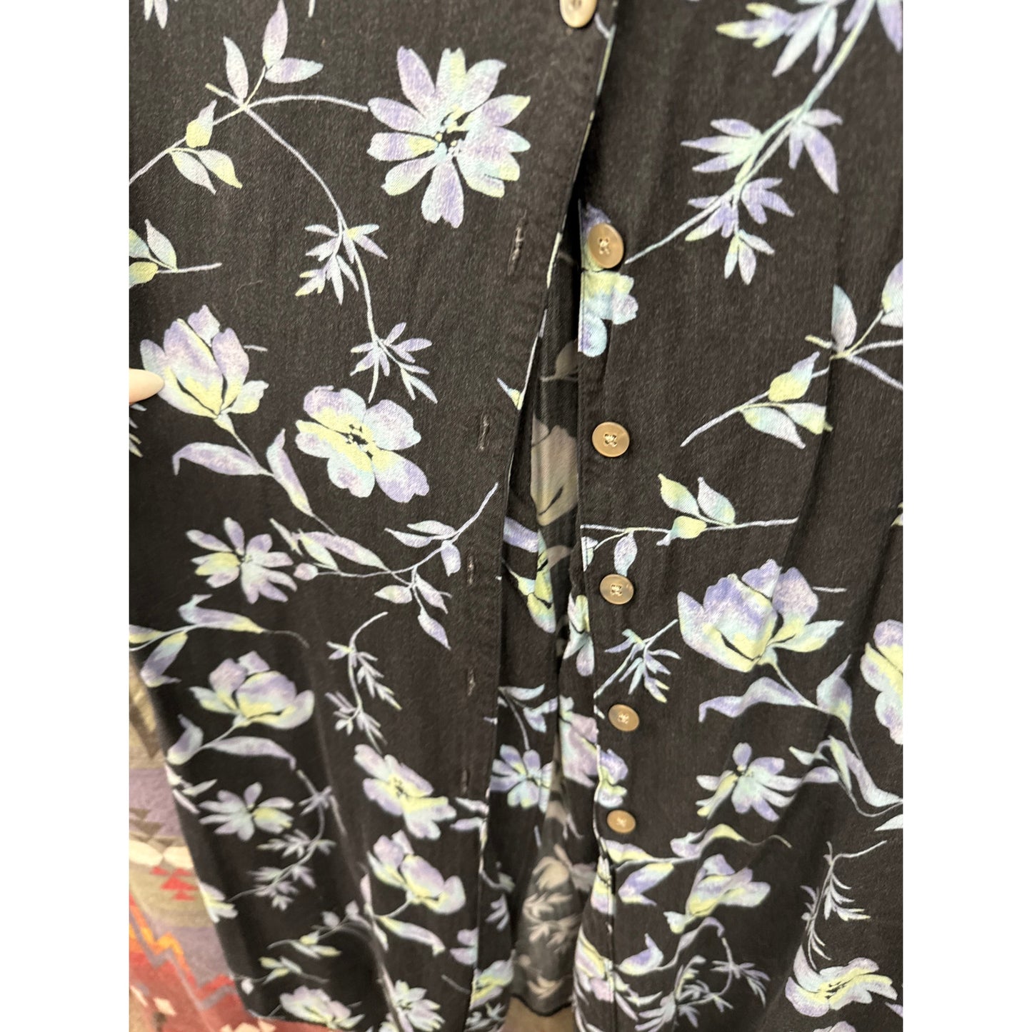 Original Island Sport Women Floral Hawaiian Lightweight Beach 10 Sundress Black