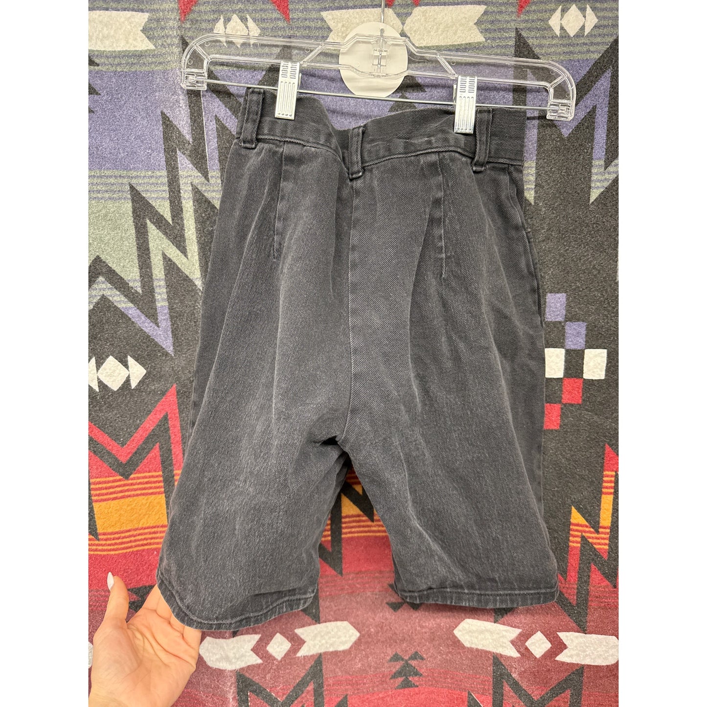 Vintage 90s Y2K Unisex Masc Black XS Shorts Grunge Emo Goth Gorpcore