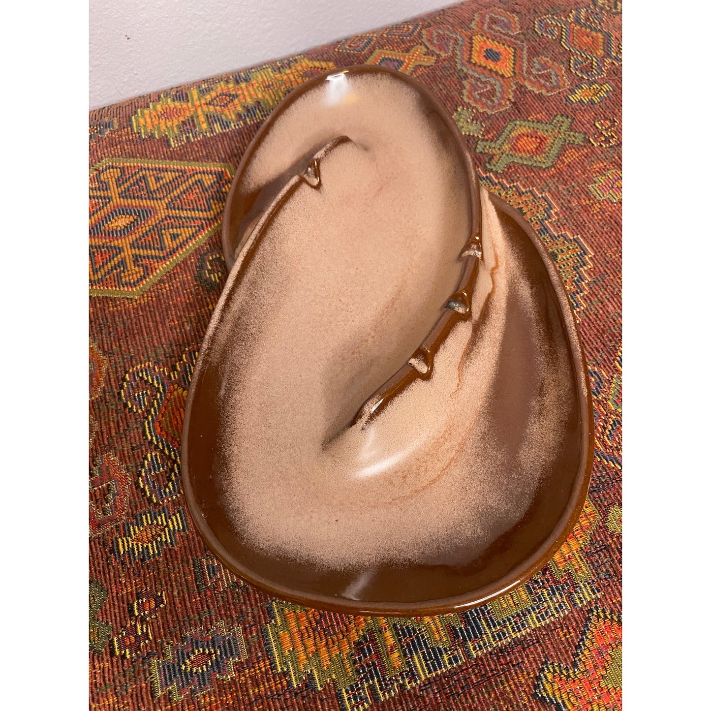 1950s VINTAGE Frankoma 203 MCM Pottery Ashtray