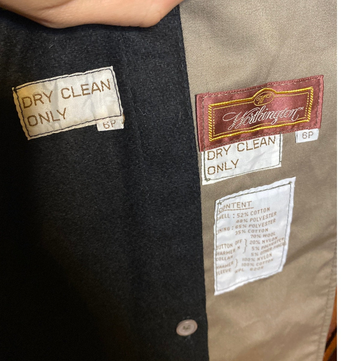 Vintage Worthington Beige Polish Luxury Lined Trench Coat 6P