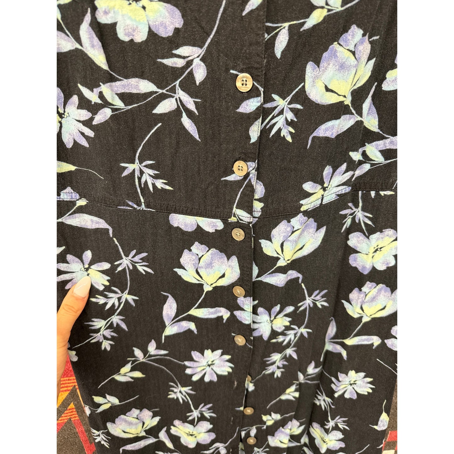 Original Island Sport Women Floral Hawaiian Lightweight Beach 10 Sundress Black