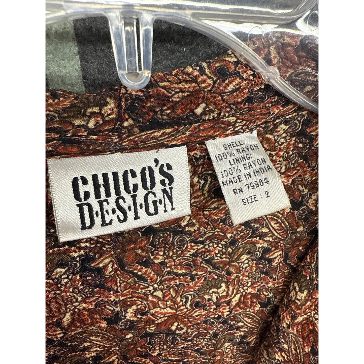 Chico's 2 Cardigan Patchwork Boho Knee Length Duster Hooded Tribal Indian