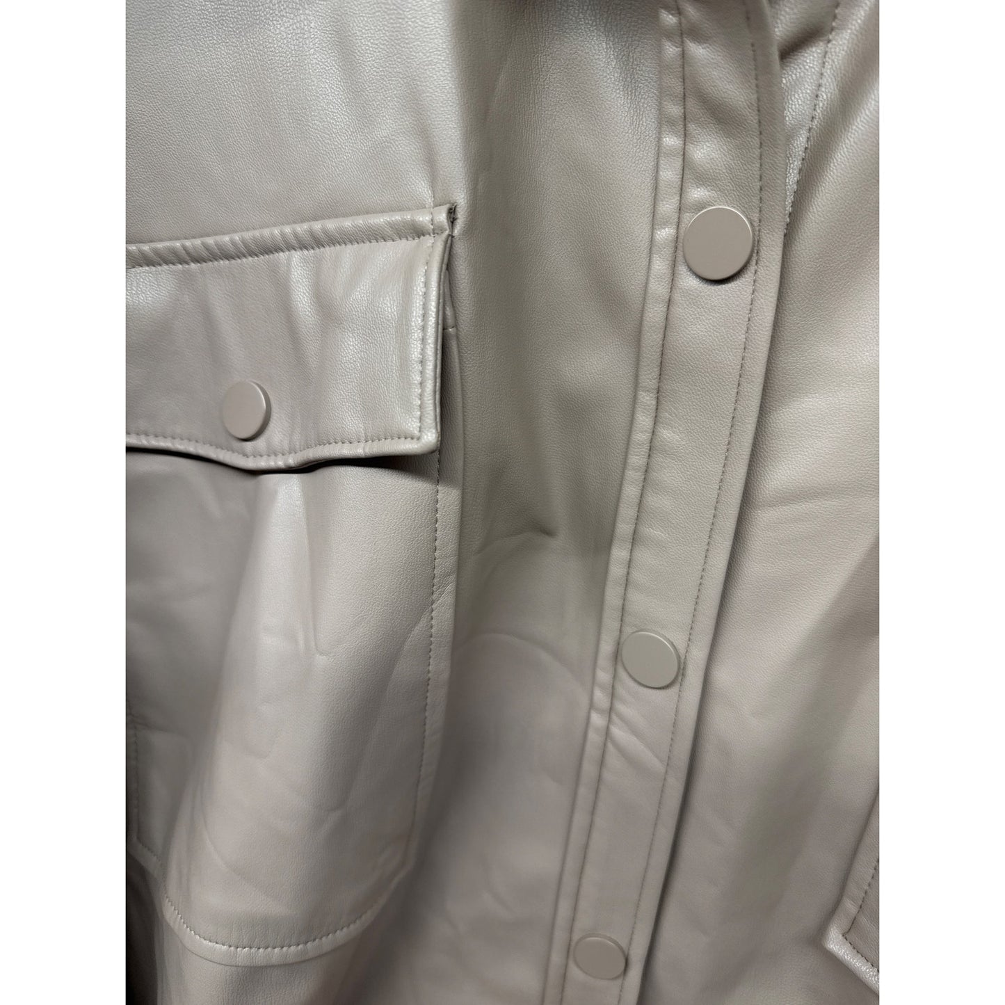 Lane Bryant Women's Taupe Faux Leather Tan Casual Lightweight Jacket 26/28