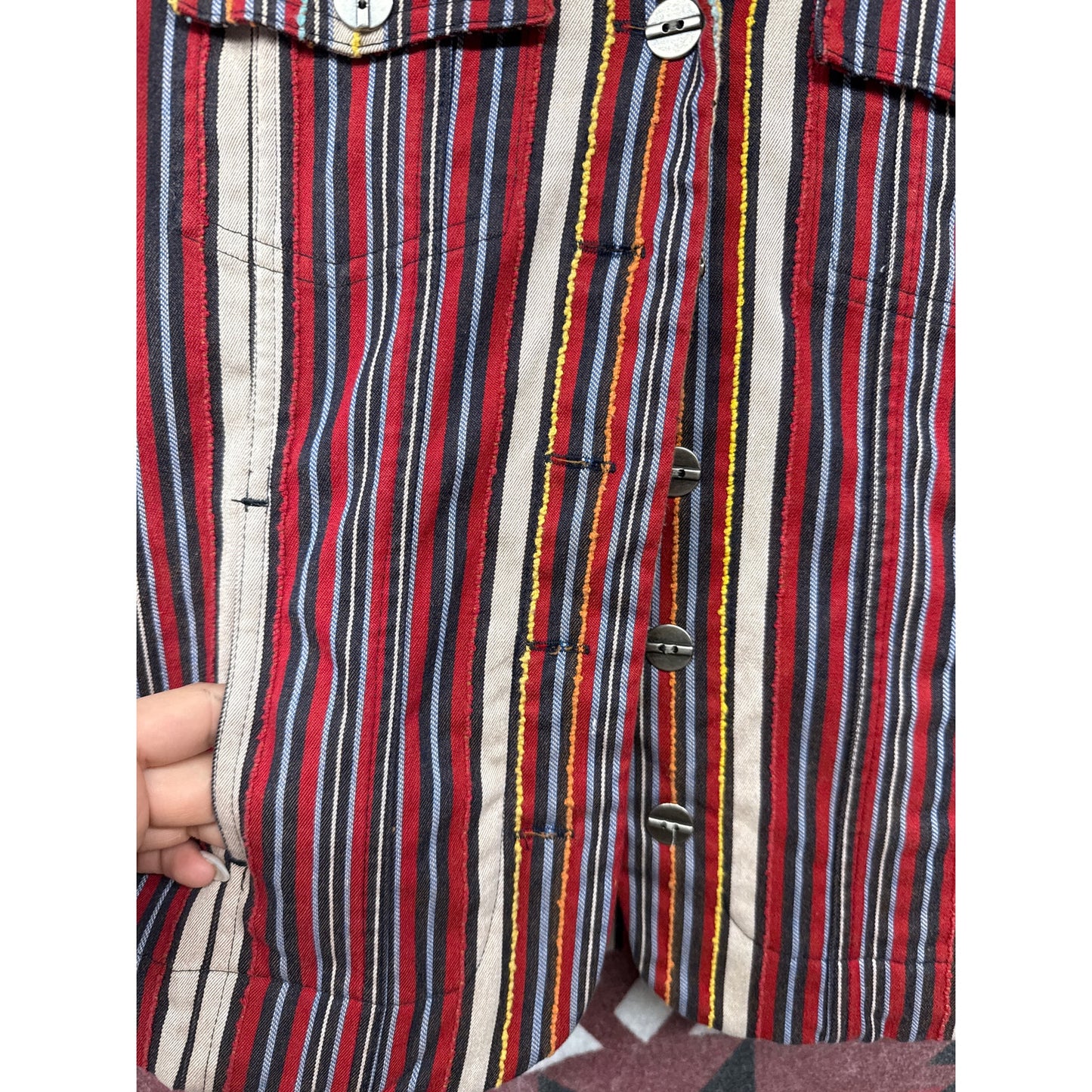 Vintage Christopher & Banks Women Cotton Lightweight Small Jacket Western Rodeo