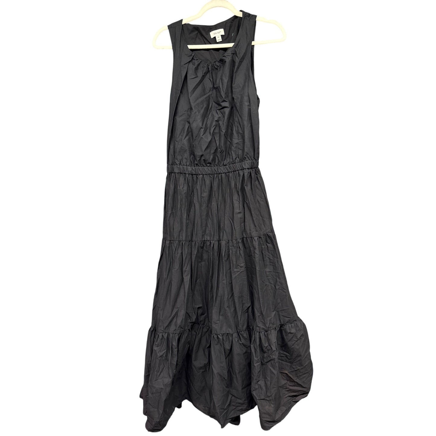 On 34th Women's XXL Black Tiered Summer Sun Dress Flowy Keyhole Back Stretchy