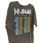 90s 1992 Remake Def Leppard Leopard Let's Get Rocked Tour Band Tee Large Punk