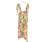 August Sky Women's Midi Small Summer Dress Fruit Novelty Print Resort Vacation