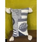 Bohemian White Long Tassel Pillow Black White Gray