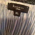 Anthropologie Komarov Women's Metallic Shimmery Silver Dress XL