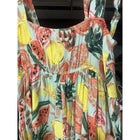 August Sky Women's Midi Small Summer Dress Fruit Novelty Print Resort Vacation