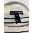 Aqua Cashmere Women's Cherry Black White Stripe Sweater XS Novelty Print