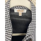 A Peach Woman's Houndstooth Dress Black White Cape Small Luxury Chic Clique