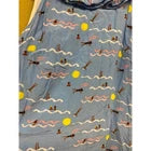 Anthropologie Larke Harper Women Ruffled Dress Blue Swimmers Resort Beach XSP