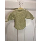 Blossom + Pear Baby Cotton Green Cable Knit One Piece 0-3 Months