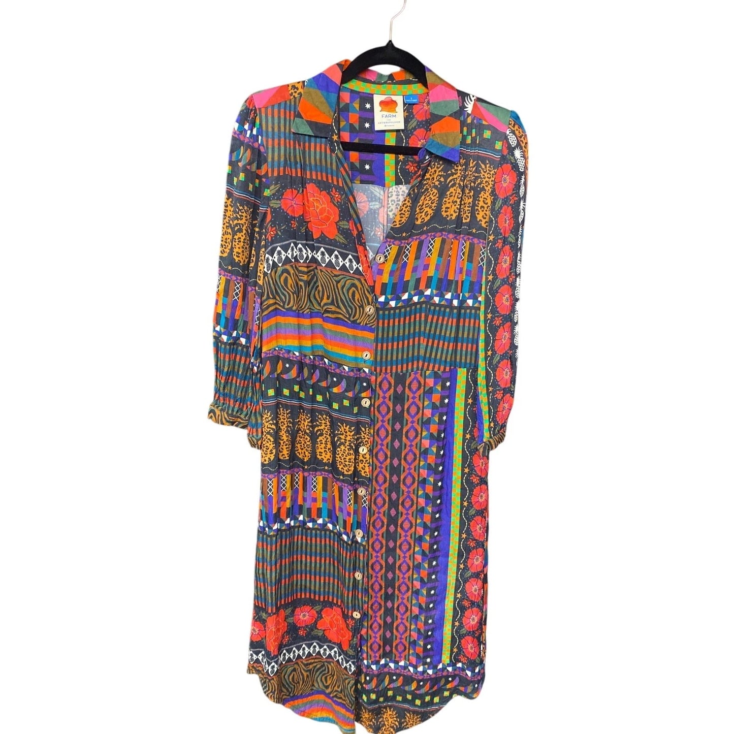Anthropologie x Farm Rio Women's Ciela Midi SHIRTDRESS by Farm Rio Small