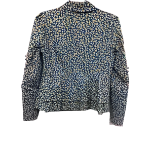 Modcloth Women's Garden Floral Blazer Cotton blend Prairie Long Sleeve Medium