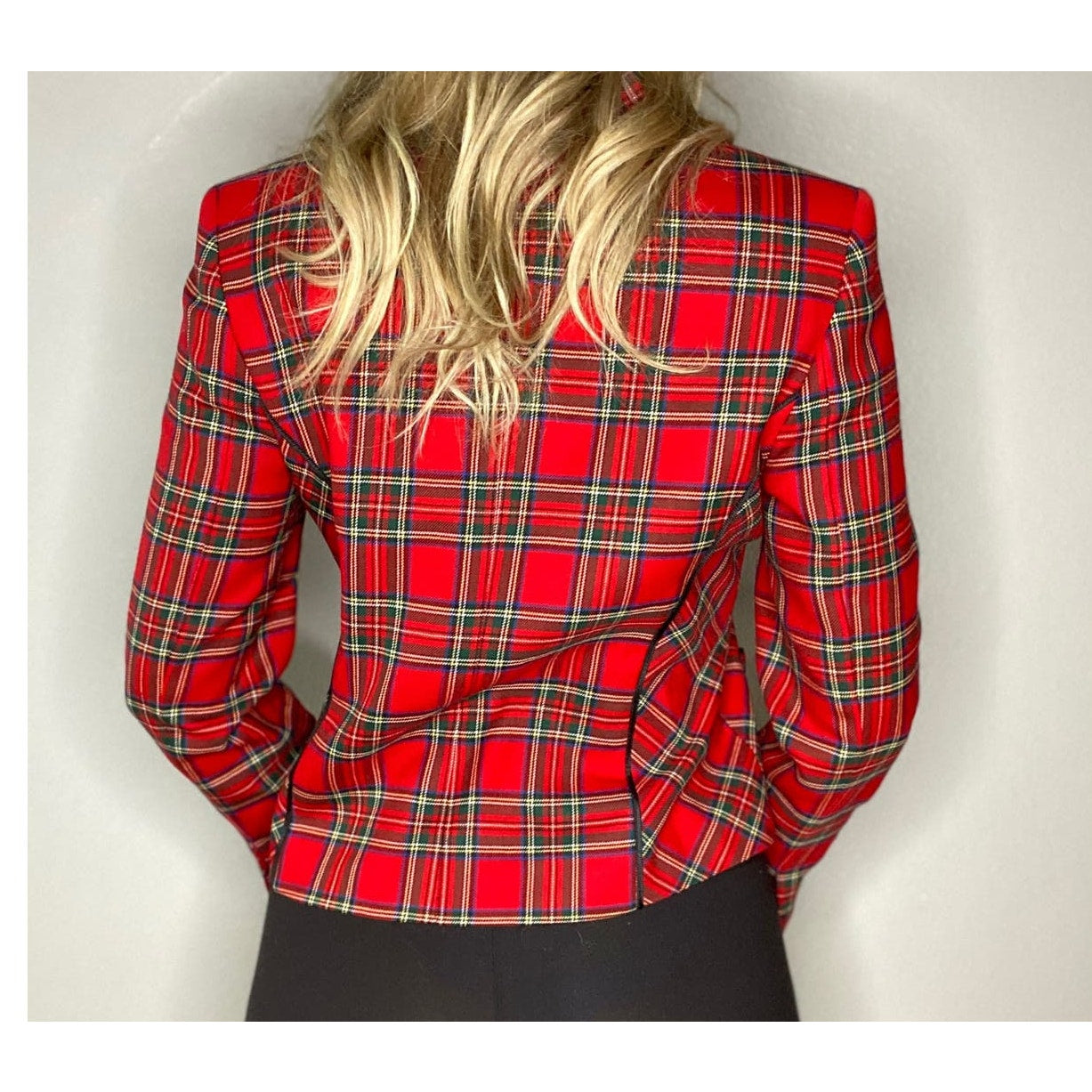 80s 90s VINTAGE Women Pendleton Blazer Medium 12 Scottish Tartan Wool