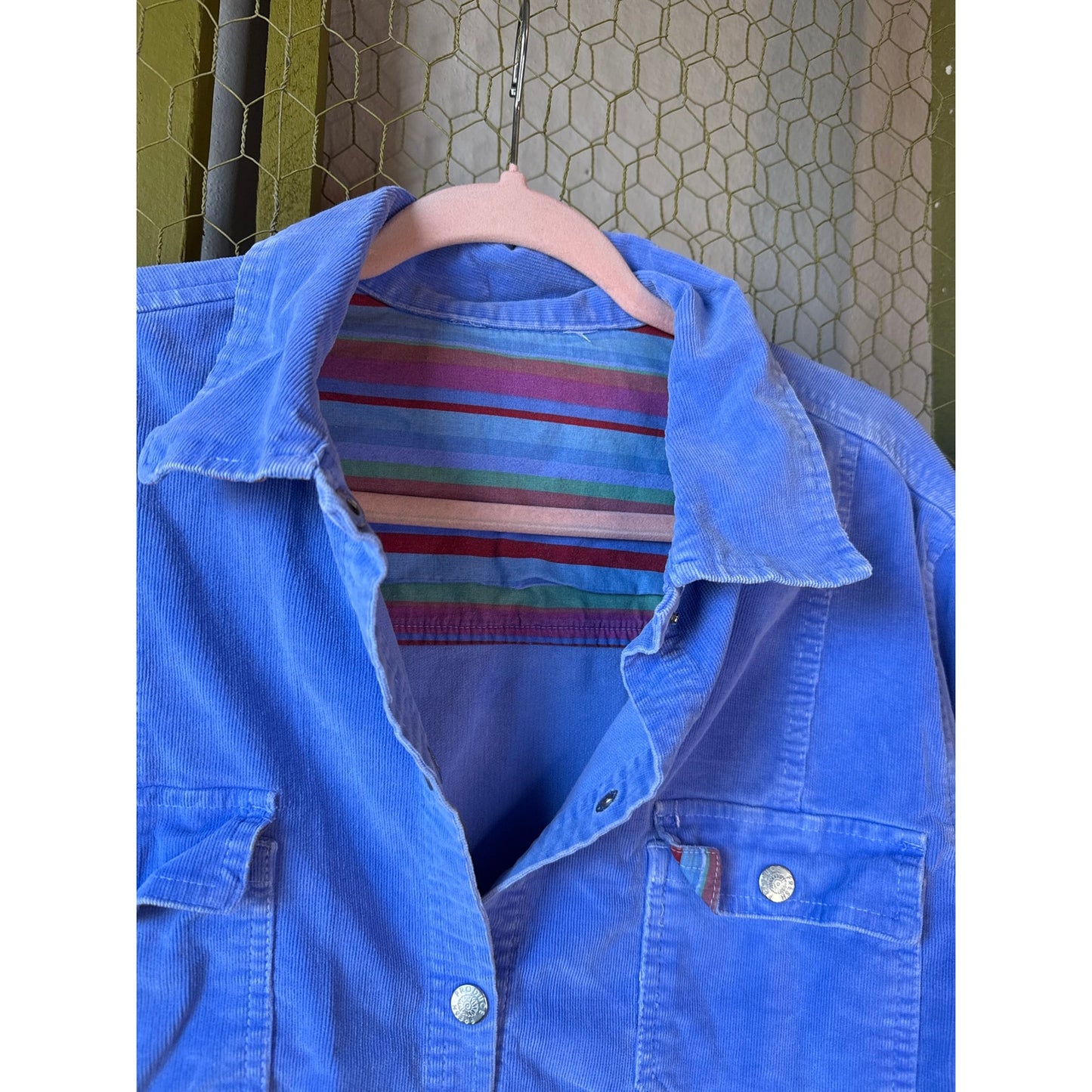 Fresh Produce Medium Periwinkle Corduroy Jacket 90s Y2K Gilmore girls Spring