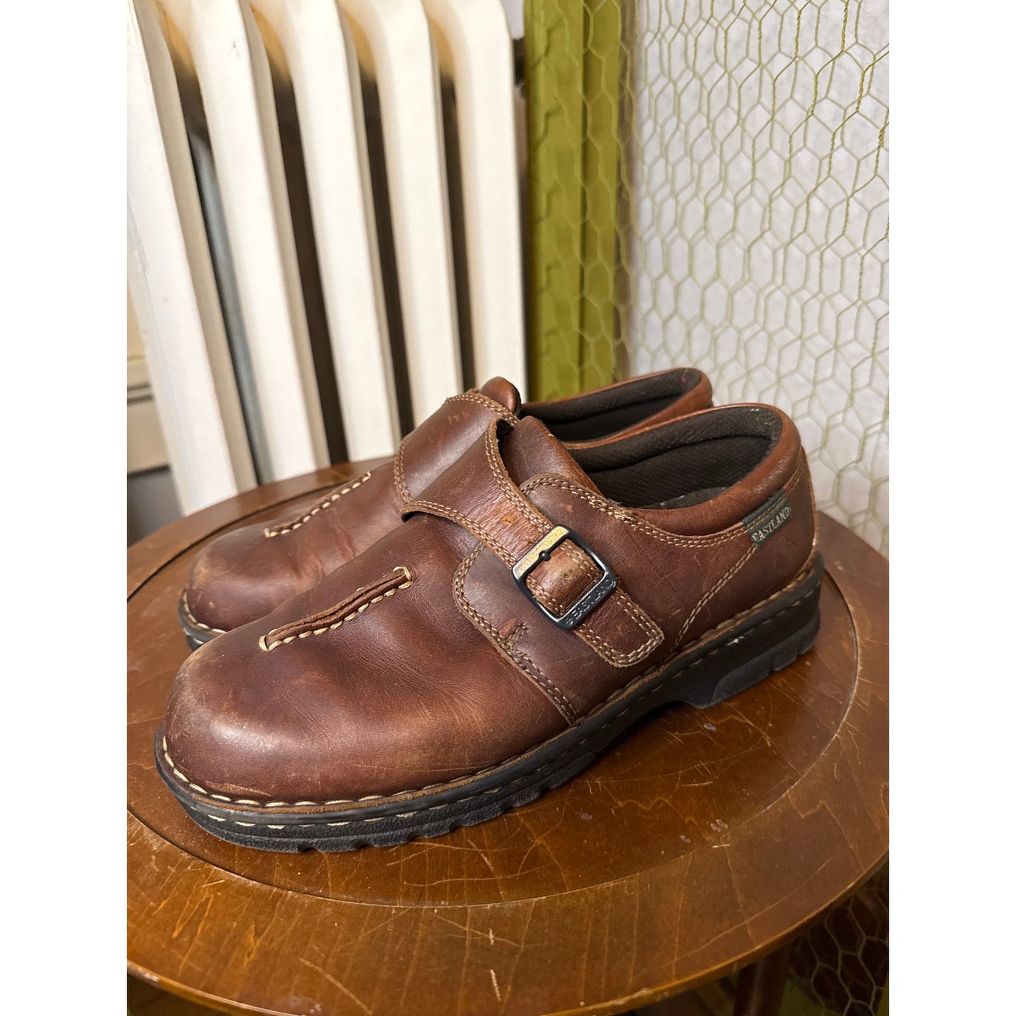 Eastland Women's Syracuse Chunky Buckle Loafers 9W Leather 3166