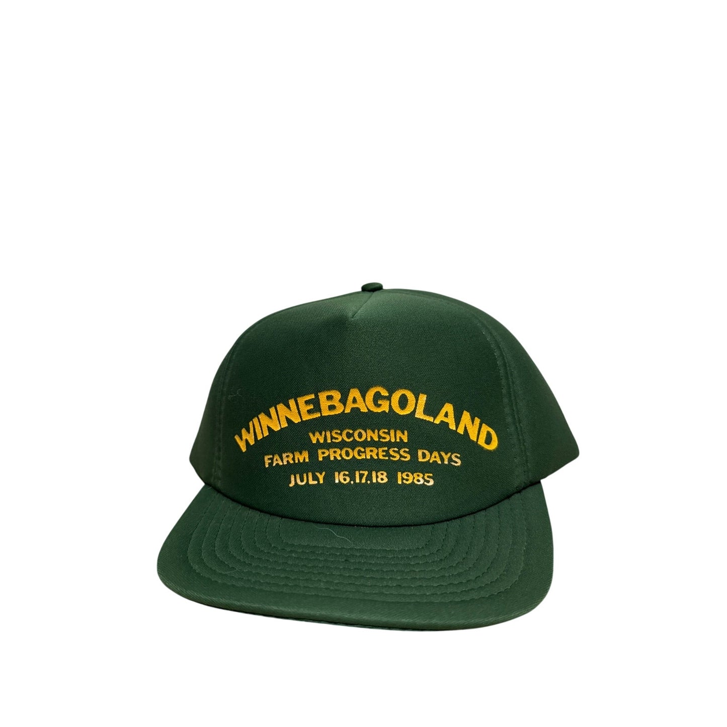 Vintage Trucker Farmer Hat Green and Yellow