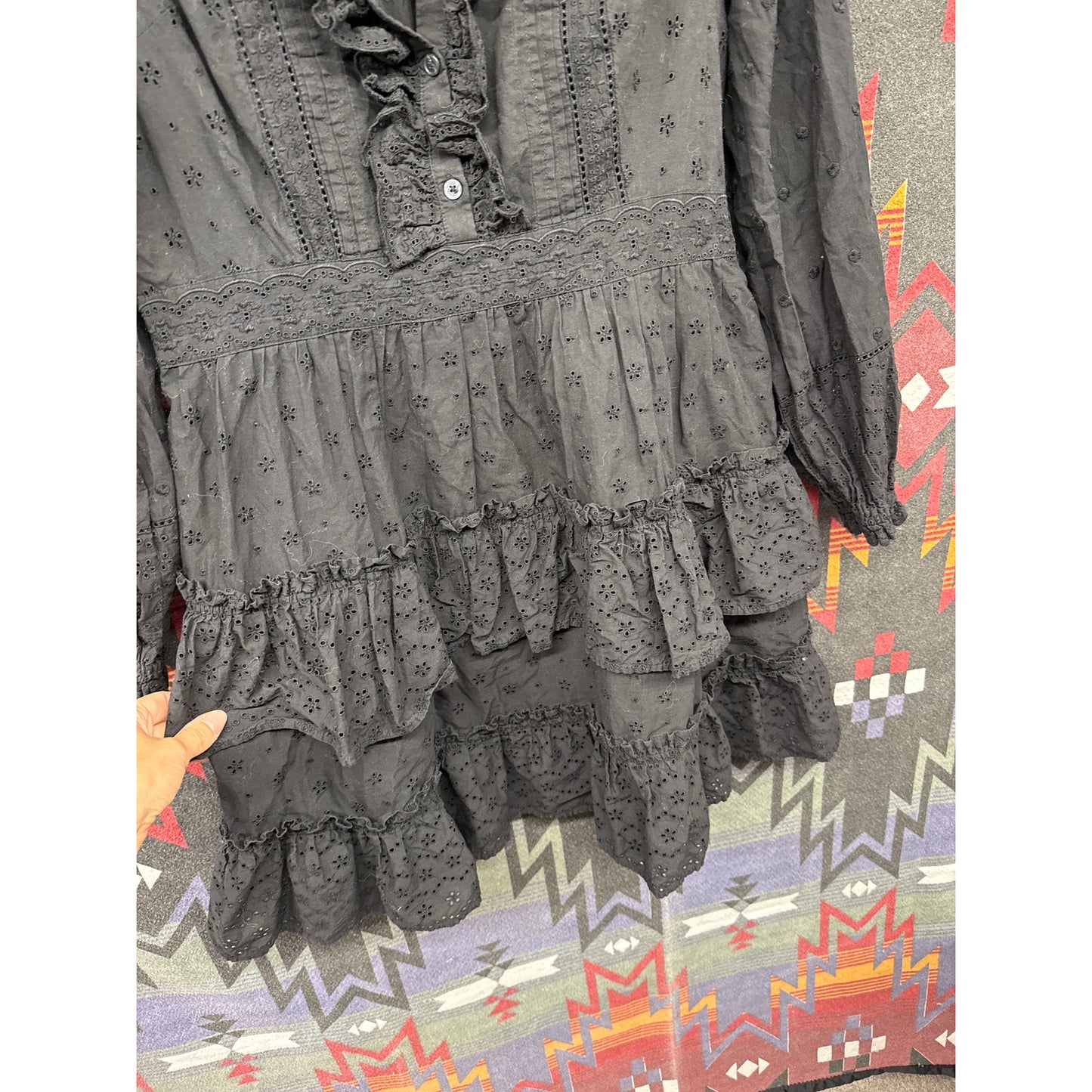 Boden Coquette Lolita Ruffle Broderie 12 Dress Whimsygoth Cottage Emo Fairy