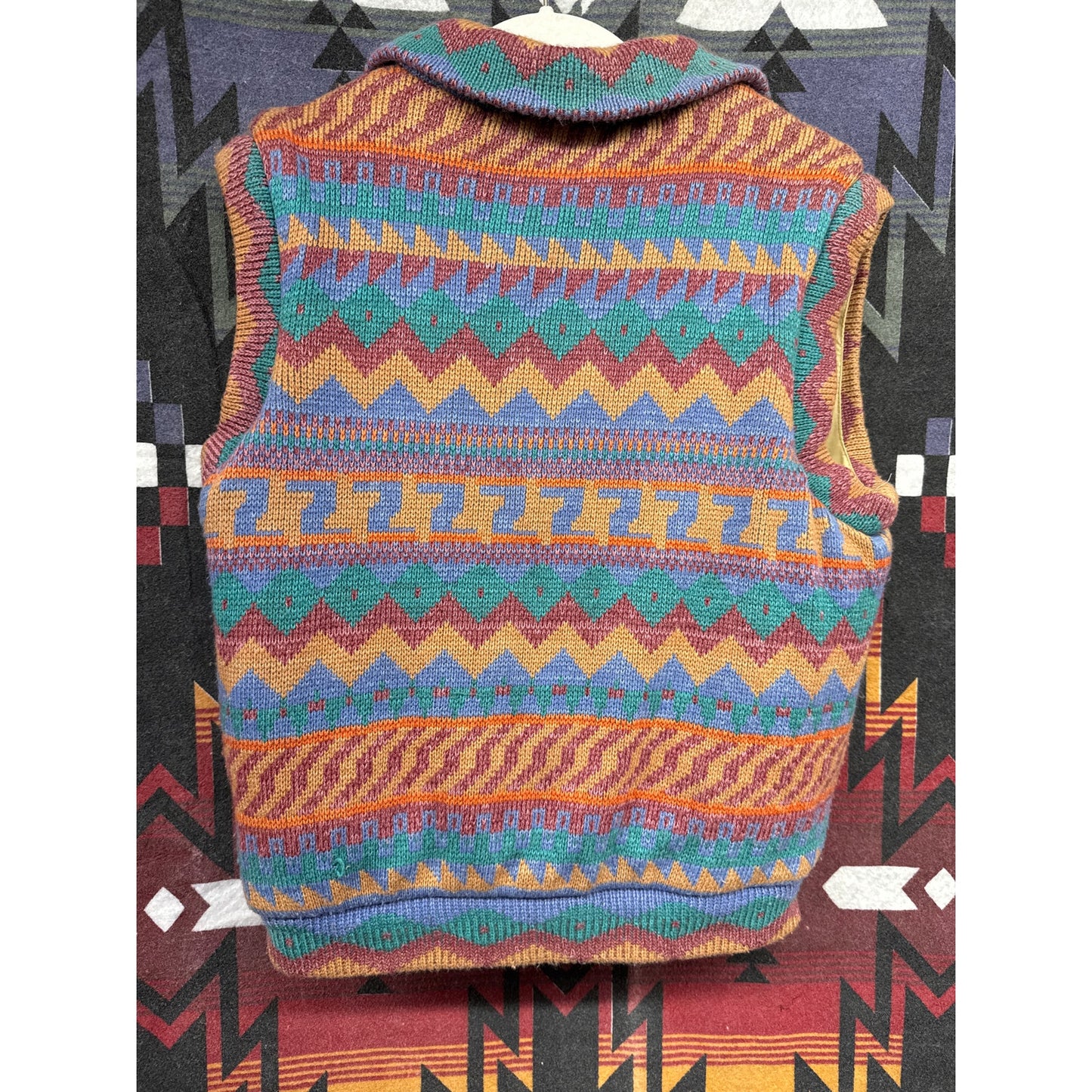 Western Puffer Vest Reversible 70s Retro Boho