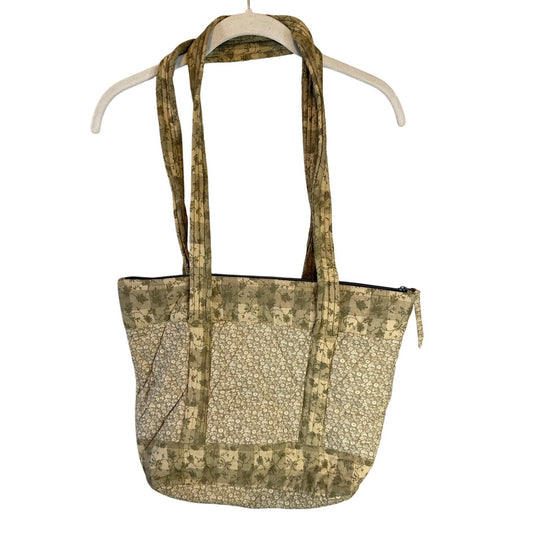 Vintage Patchwork Floral Nature Quilted Bag Zip Top