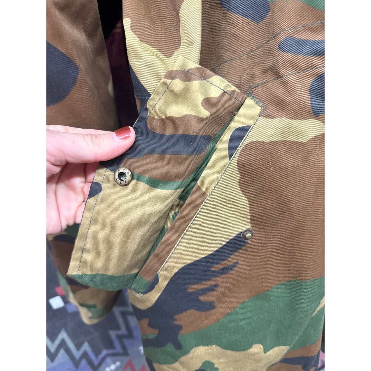 Oversized Outer Layer Military Camo Faux Fur Coat XL Glam Gorpcore Streetwear